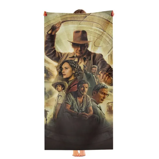 Indiana Jones Beach Towel Quick Drying Microfiber 30"x60" Birthday Gift