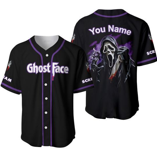 Personalized Horror The Ghostface Scream Baseball Jersey Shirt