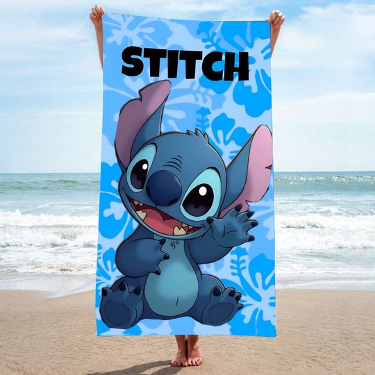 Stitch Beach Towel - Perfect for Summer Fun! Ideal for Beach Outings and Gifts.