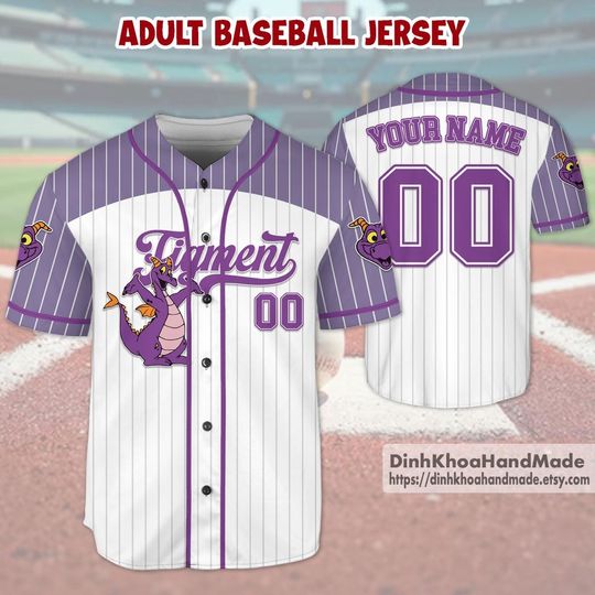 Custom Figment Little Spark Baseball Jersey, Figment Kid Youth Adult Jersey, Baseball Jersey, Birthday Gift For Baseball Fan