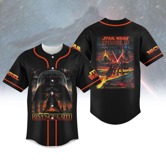 Revenge of the Sith 20th Anakin Skywalker Shirt, Vintage Darth Vader Baseball Jersey, Star Wars Episode III Movie Jersey, Star Wars Fan