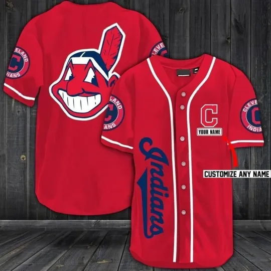 Cleveland Indians Red Baseball Jersey