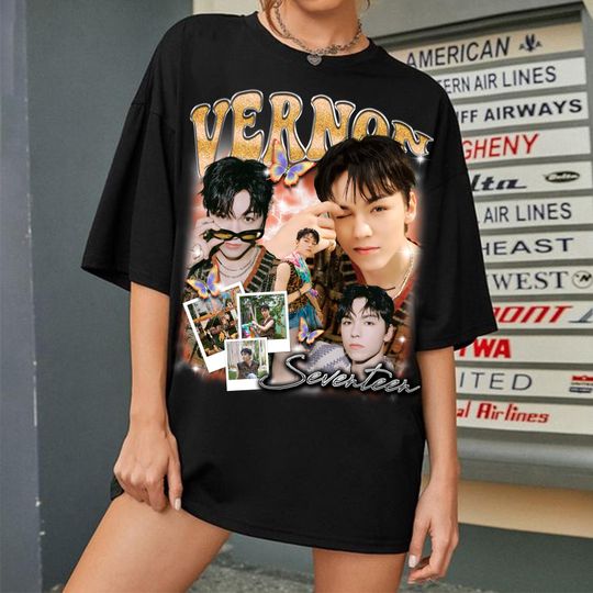 Retro Vernon Seventeen T-Shirt, Seventeen Spill The Fells Album Shirt, Seventeen Right Here World Tour Shirt, Seventeen Nana Tour Shirt