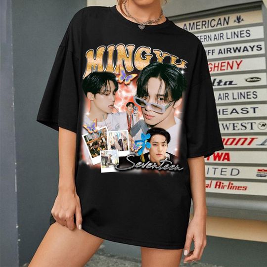 Retro Mingyu Seventeen T-Shirt, Seventeen Spill The Fells Album Shirt, Seventeen Right Here World Tour Shirt, Seventeen Nana Tour Shirt