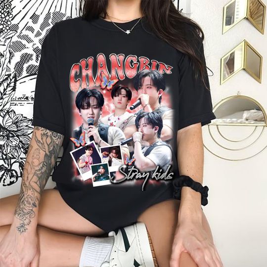 Changbin Stray kids Graphic T-shirt, Stray Kids dominATE World Tour 2025 Shirt, Skz Hop Album Shirt, Stray Kids ATE Album, Bang Chan, Felix