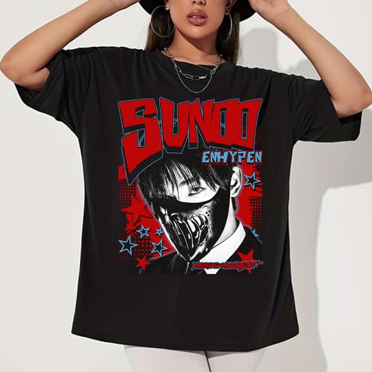 Retro Sunoo Enhypen T-shirt, Enhypen Desire: Unleash Shirt, Enhypen Walk The Line World Tour Shirt, Enhypen Fate Plus Tour Tee