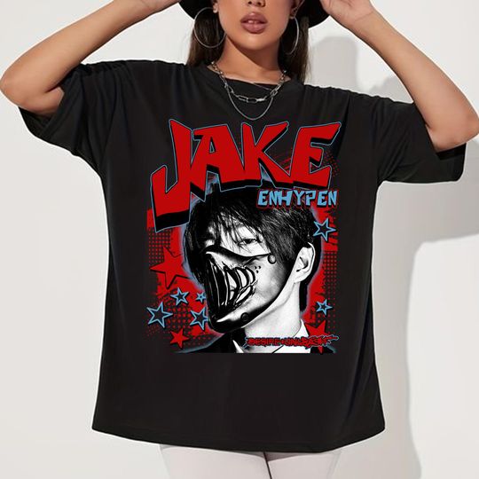 Retro Jake Enhypen T-shirt, Enhypen Desire: Unleash Shirt, Enhypen Walk The Line World Tour Shirt, Enhypen Fate Plus Tour Tee