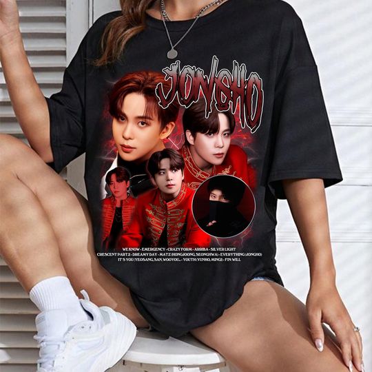 Vintage Jongho Ateez T-shirt, Ateez The World Ep.Fin Will Album Shirt, Ateez Golden Hour Part 2 Tee, Ateez 2025 World Tour in Your Fantasy