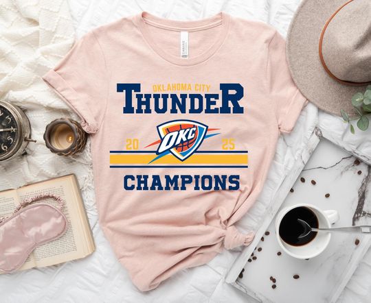 Oklahoma City Thunder 2025 Champions T-Shirt, Vintage NBA Finals Winner Tee, OKC Fan Merchandise