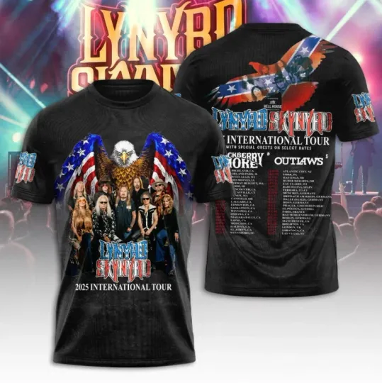 Lynyrd Skynyrd 3D Tour 2025 The Last Show Tour 2025 Unisex T-Shirt