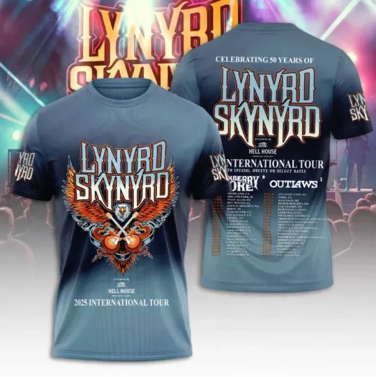 Lynyrd Skynyrd 3D Tour 2025 The Last Show Tour 2025 T-Shirt