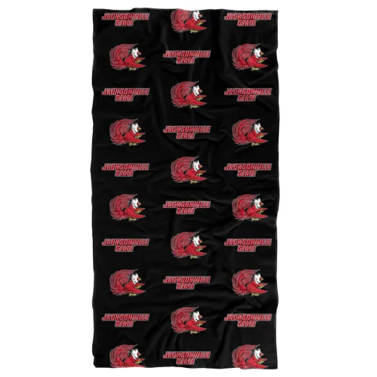 Jacksonville State University Beach Towel/Bath Towel, 30"x60" Logo Pattern