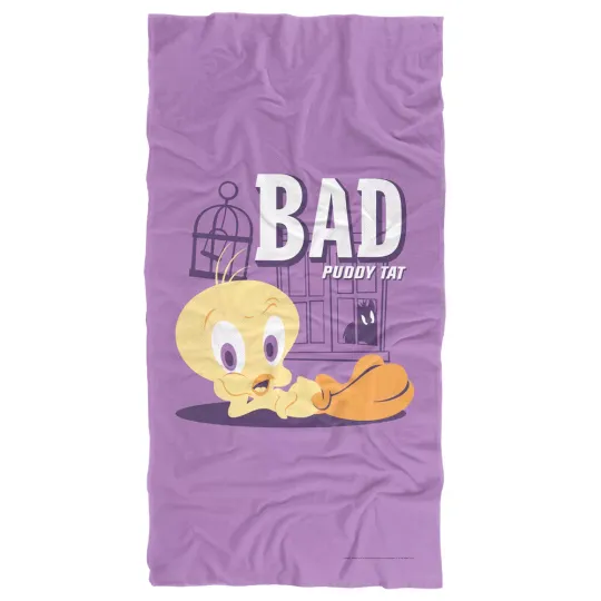Looney Tunes Beach Towel, 30"x60" Bad Puddy Tat Beach Towel