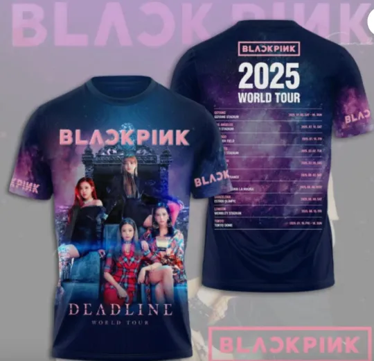Blackpink 3D T-Shirt World Tour 2025, Gift for Fans