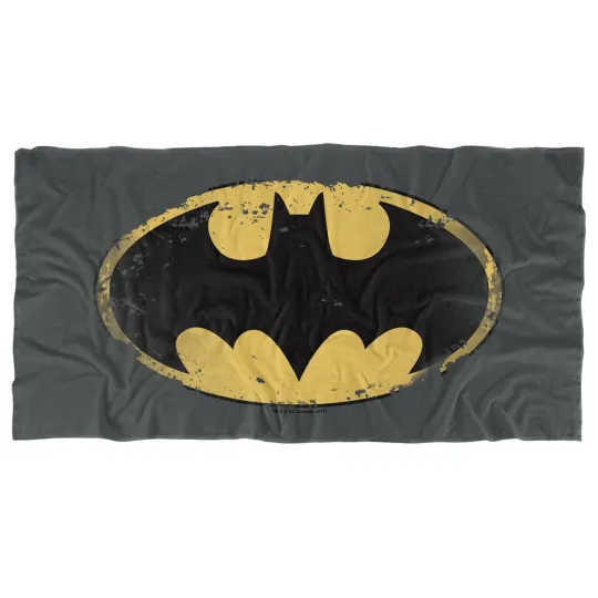 Batman Distressed Shield Officially Licensed Beach Towel 30"x60"