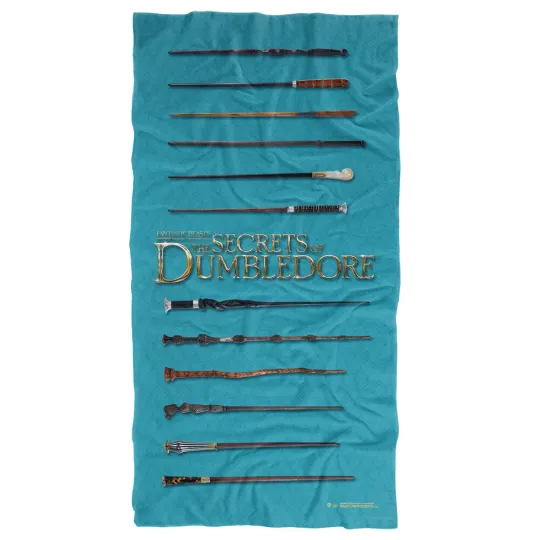 Fantastic Beasts The Secrets of Dumbledore Beach Towel, 30"x60", Wands