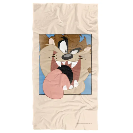 Looney Tunes Beach Towel, 30"x60" Taz Closeup Beach Towel