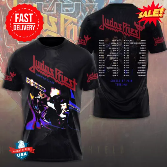 Judas Priest Tour 2025 3D Tee – Rock Band Concert Shirt for True Fans