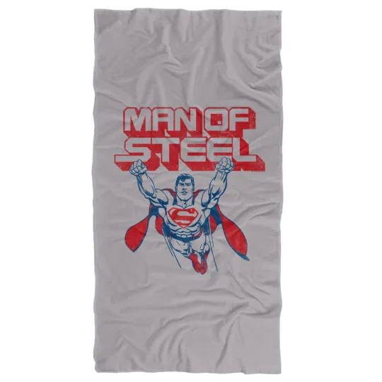 Superman Steel Retro Officially Licensed Beach Towel 30"x60"