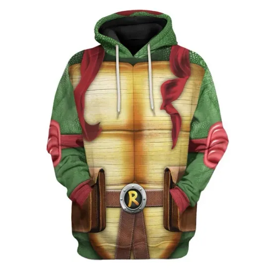 Gearhumans 3D Raphael Raph TMNT Cosplay Hoodie Apparel