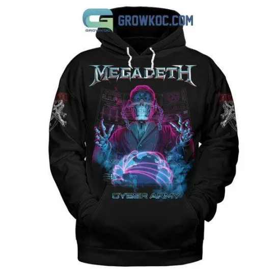 Megadeth Cyber Army Black Design 3D Hoodie All Size