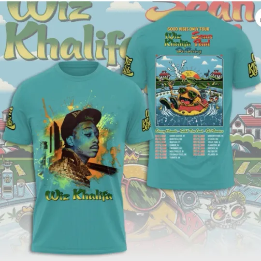 Wiz Khalifa 2025 Good V Only Tour 3D T-Shirt
