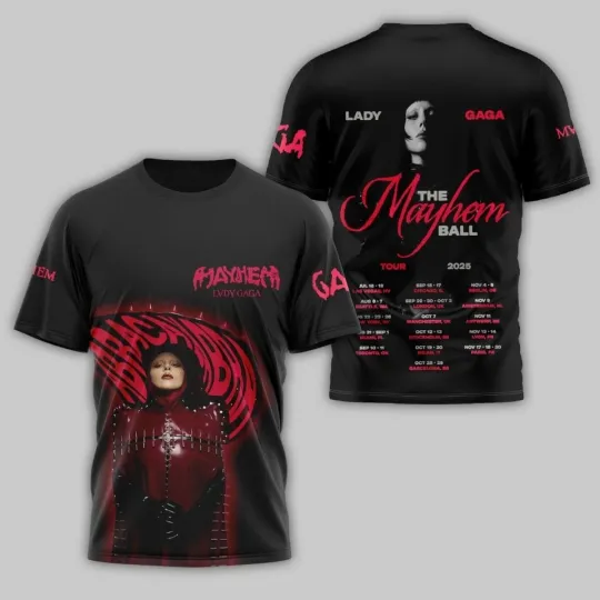 Ld ga The Mayhem Ball Tour 2025 3D T-Shirt
