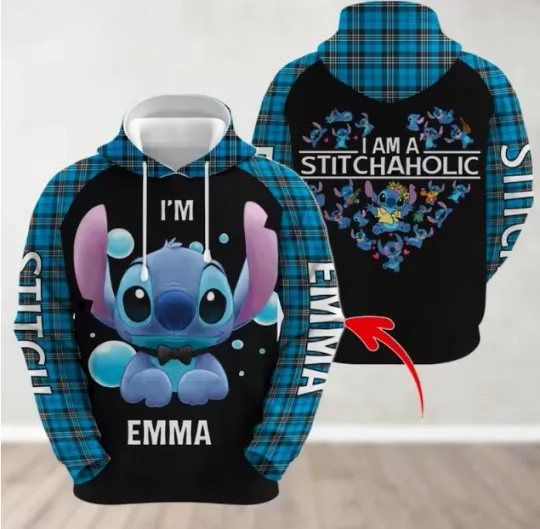 Cute Stitch 3D HOODIE HALLOWEEN GIFT CHRSTMAS GIFT BEST PRICE OVER PRINT US SIZE