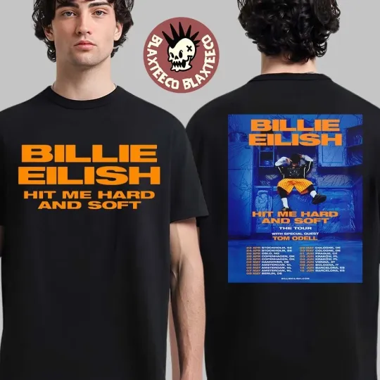 Billie Eilish Hit Me Hard And Soft Tour 2025 Double-Sided T-Shirt
