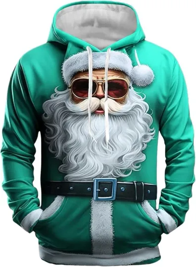 Mens Autumn And Winter Casual Trend Christmas Hoodie 3D Printer