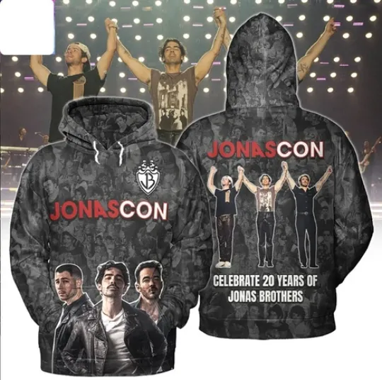Celebrate 20 Years Of Jonas Brothers Hoodie 3D