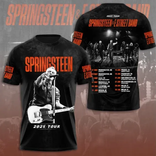 Bruce Springsteen 3D Tour 2025 The Last Show Tour 2025 Unisex T-Shirt