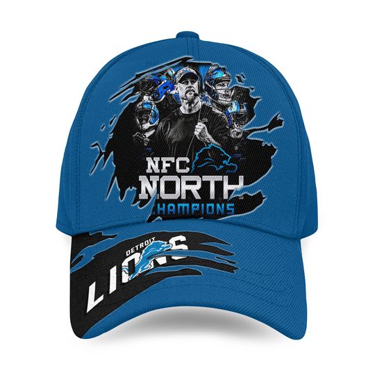 Detroit Lions Champions Football Cap, Detroit Lions Classic Cap, Detroit Lions Game Day Football Cap
