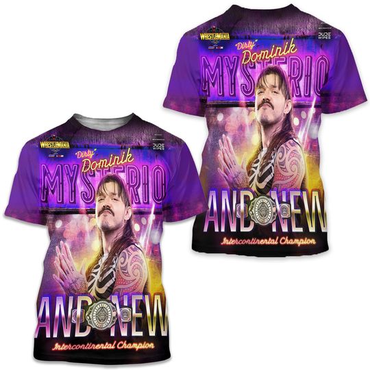 Dominik Mysterio And New Intercontinental Champion Wrestling Entertainment WrestleMania 41 2025 3D T