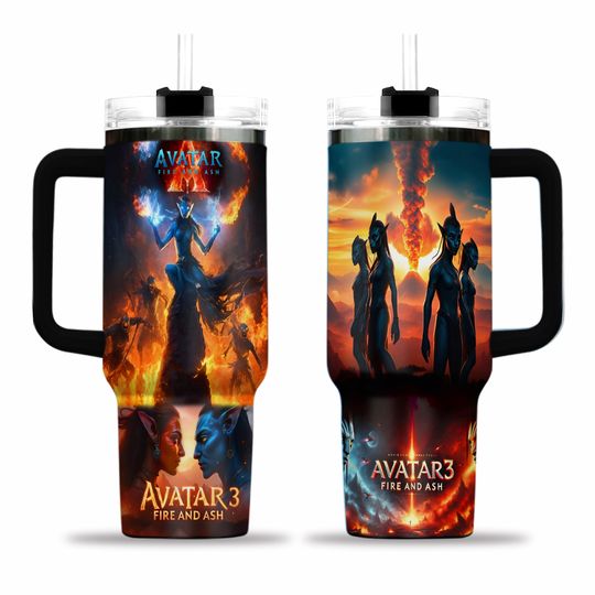Avatar Tumbler 40oz, Fire And Ash Tumbler Cup, Avatar Pandora Insulated Tumbler, Disneyworld Water Tumbler, Gift For Fans