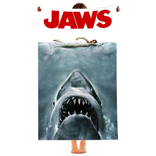 JAWS Poster Beach Bath Towel