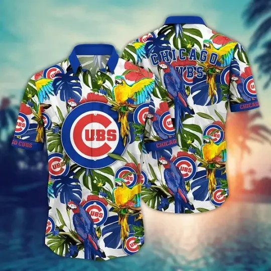 Chicago Team Cubs Straw Hatstime Aloha Hawaiian Shirt