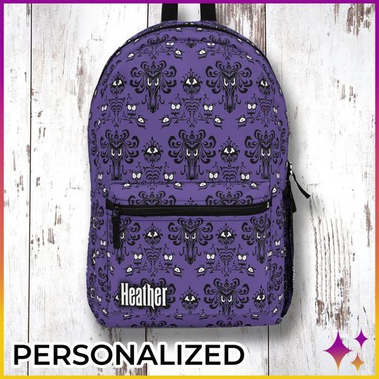 Personalized Haunted Mansion Backpack Disney Bag | Custom Haunted Mansion Disney Cruise Park Backpack Disney Gift | Haunted Mansion Gift
