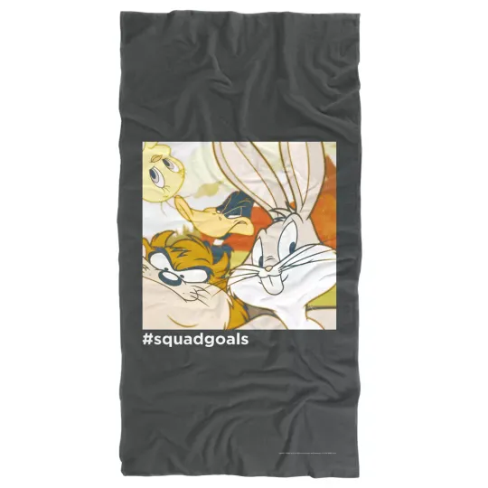 Looney Tunes Beach Towel, 30"x60" Squad Goals Beach Towel