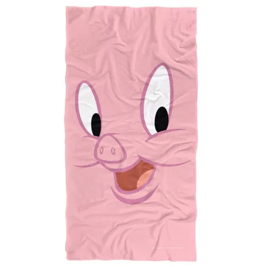 Looney Tunes Beach Towel, 30"x60" Porky Face Beach Towel