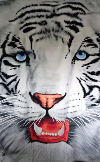 White Tiger Beach Bath Large Towel