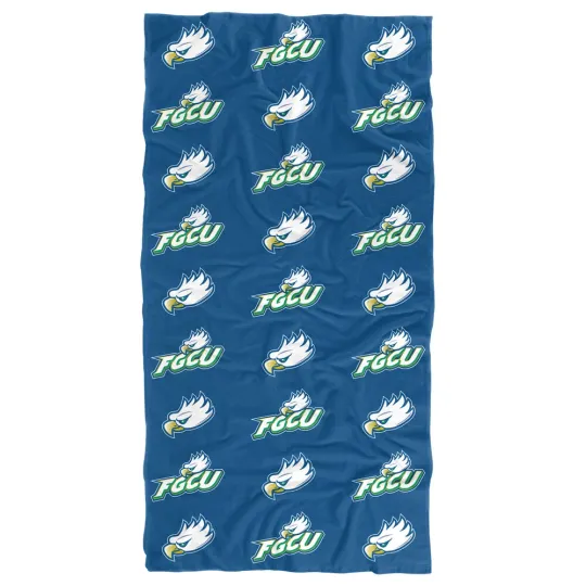 Florida Gulf Coast University Beach Towel/Bath Towel, 30"x60" Logo Pattern