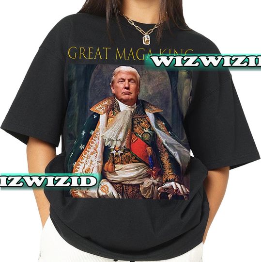 Retro 90's Great Maga King Tee Shirt, Anit Trump Maga King Tee Shirt Gift for Democrat, Fuck Trump Progressive Great Maga King Tee