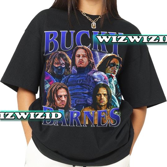 Retro 90's BUCKYY Bn Barnes Homage T-Shirt, Winter Soldier Fan Tee Graphic T-Shirt, Gift For Women and Man Unisex T-Shirt