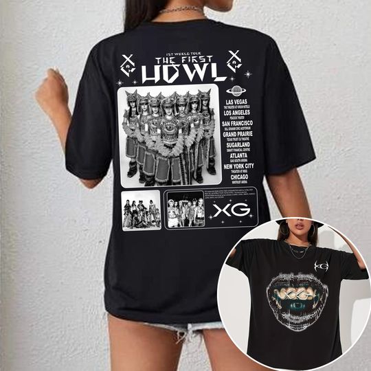 XG The First Howl World Tour T-shirt, XG Woke Up Shirt, Xtraordinary Girls Tee, XG Kpop Jurin, Chisa, Hinata, Juria, Cocona, Maya, Harvey