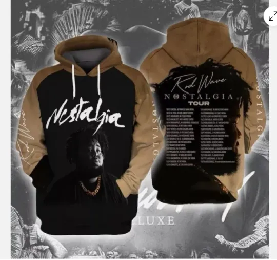 Rod Wave Nostalgia Concert Rap Hoodie 3D Hoodie 3d - all printed, hot 2025