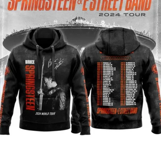 Bruce Springsteen And E Street Band World Tour 2024 Hoodie 3d - all printed