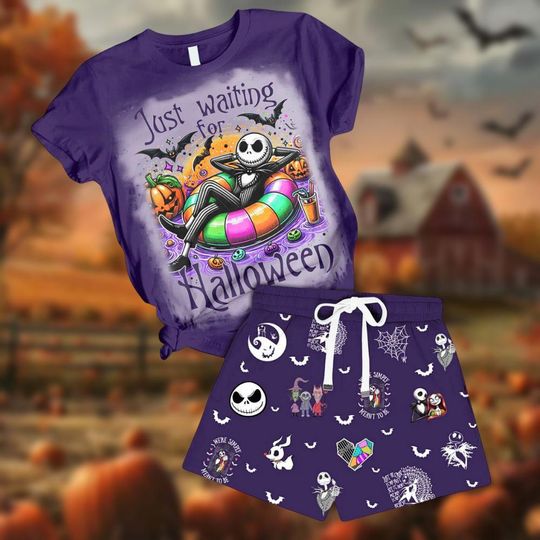 Halloween Jack Skellington T-Shirt And Shorts, Funny Halloween Shirt, Horror Movie Shirts, Nightmare Before Tee, Spooky Season Shirt