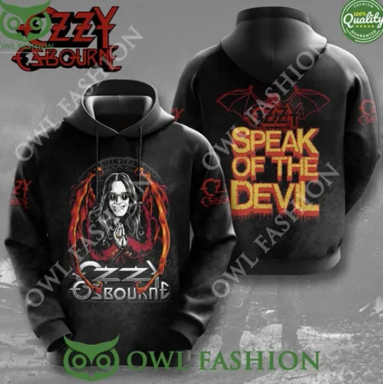 Speak Of The Devil Rock Ozzy Osbourne 3D Hoodie 3d - all printed