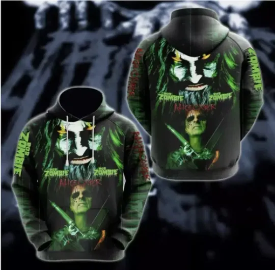 Own Your Path With Rob Zombie Alice Cooper Hoodie 3d - all printed